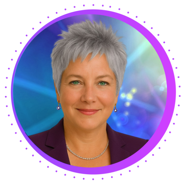 Stacy Zemon 600x600 Color Background Purple Outline T